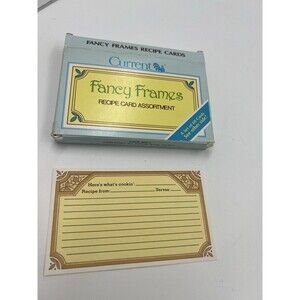 VTG 1983 Current Inc- Graphic Fancy Frame Assortment 60 pk Blank Recipe Cards